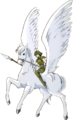 Artwork of the Pegasus Rider from the Fire Emblem Trading Card Game.