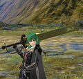 Byleth wielding Ridill in Three Houses.