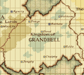 Map of Grannvale, with Belhalla marked, from Genealogy of the Holy War.