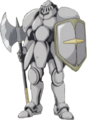 Artwork of the Axe Armor from the Fire Emblem Trading Card Game.