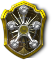 Official render of the Shield of Flames with no Gleamstones from Warriors.