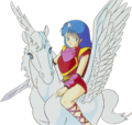 Artwork of Caeda from Shadow Dragon & the Blade of Light.