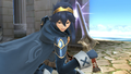 Lucina wielding the Parallel Falchion in Super Smash Bros. for Wii U.